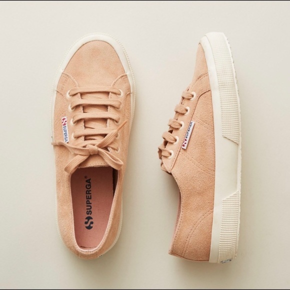 Superga Suede Sneakers - Blush Peach Size W9/40 - 2750 Cotu Classic - Picture 1 of 10